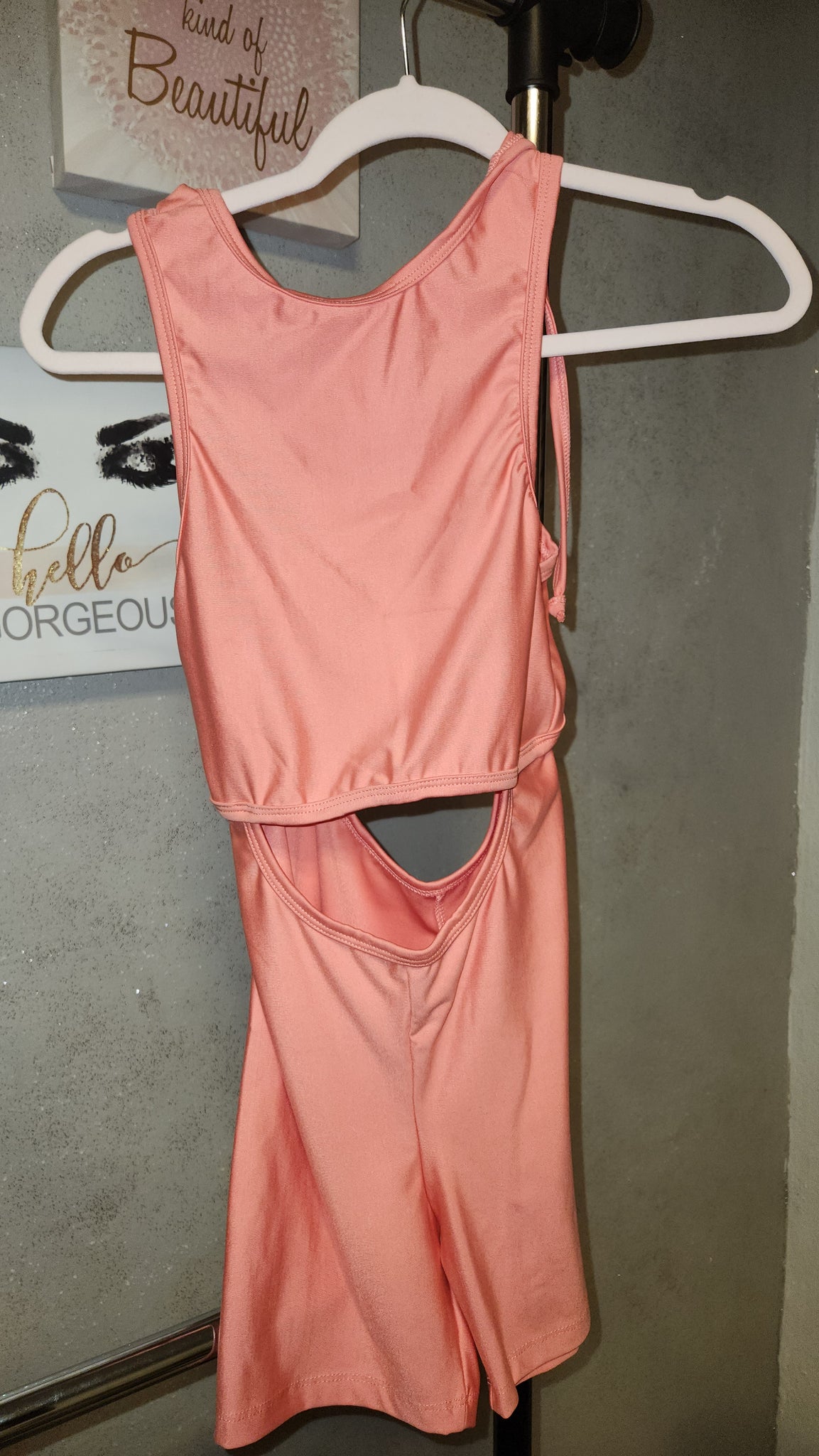 Peach love onesie